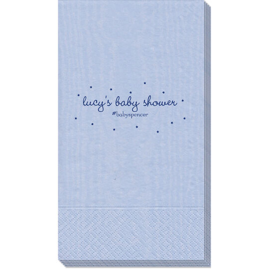 Sweet Little Stars Moire Guest Towels